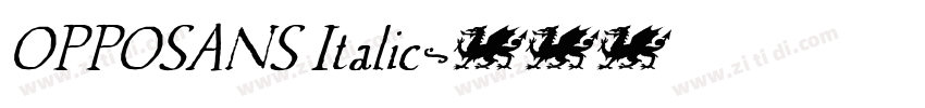 OPPOSANS Italic字体转换